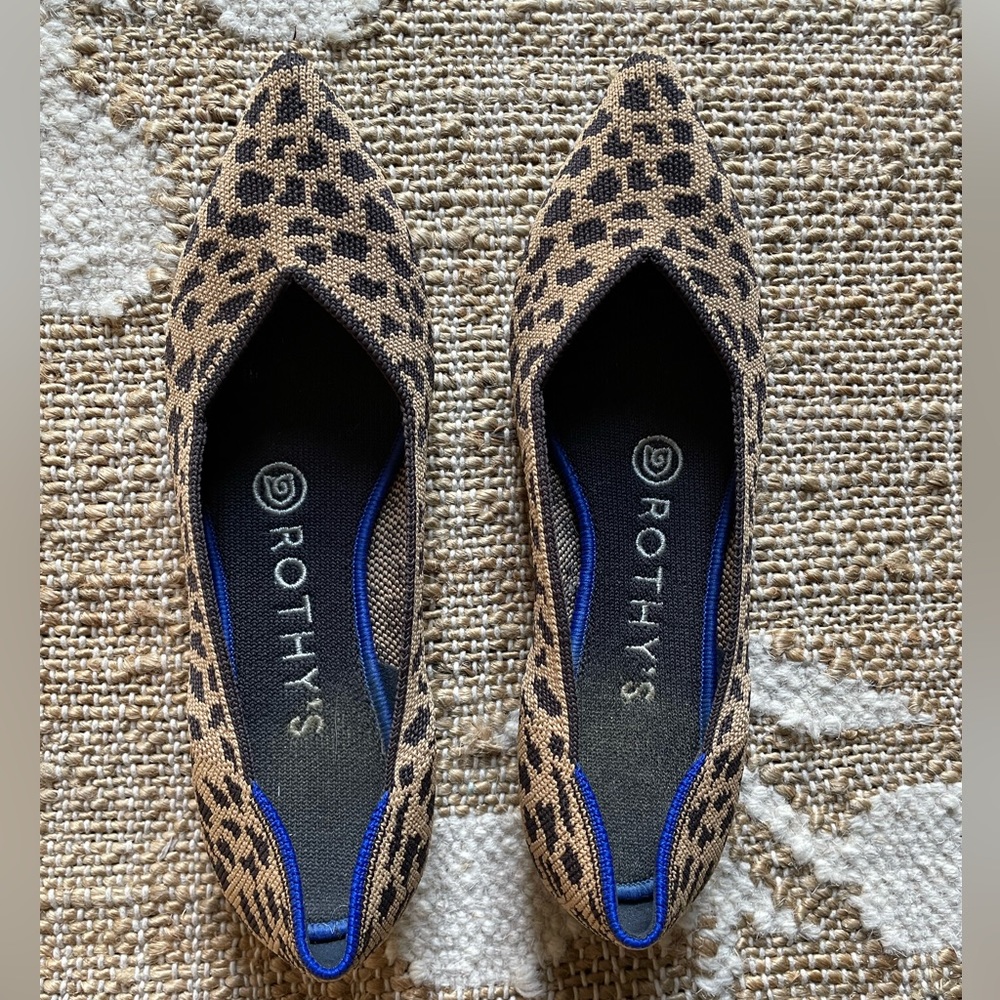 Rothy’s animal print slip-ons